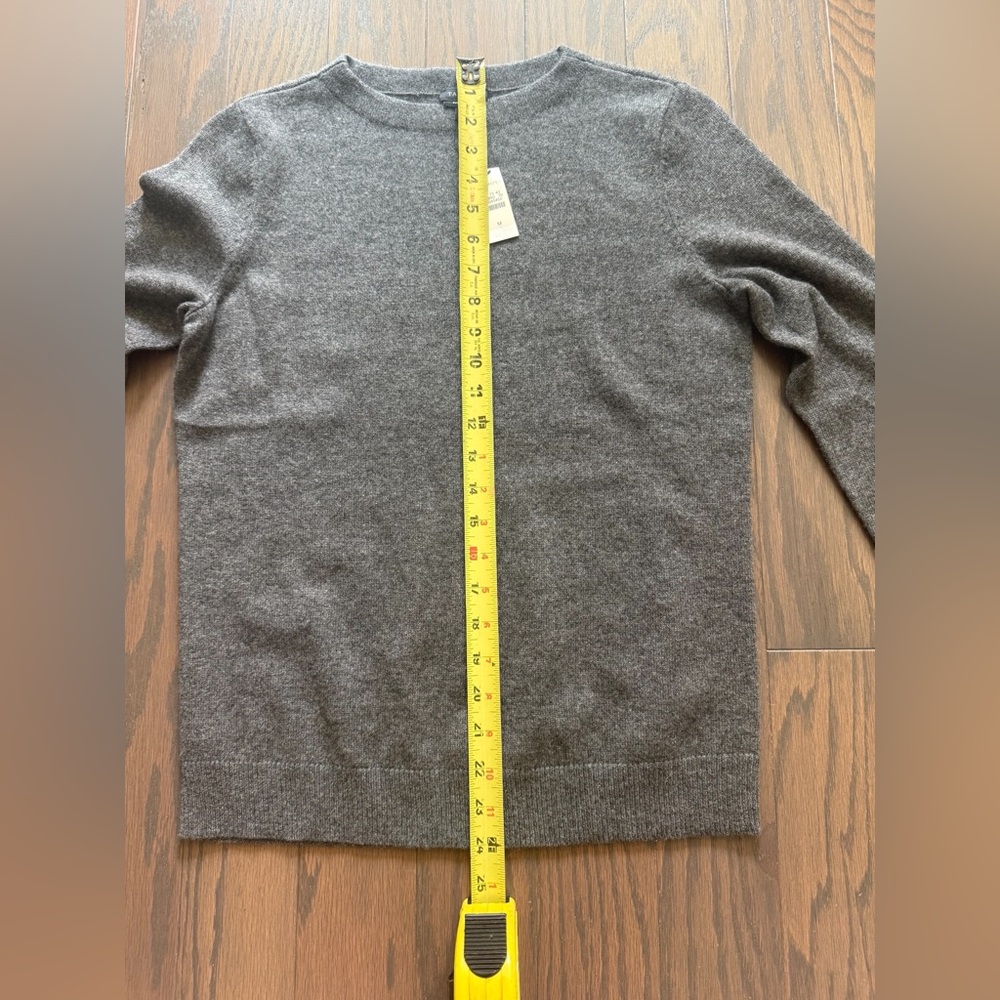Talbots 100% Cashmere Charcoal Grey 3/4 Sleeve Sweater Size Medium - Picture 11 of 11